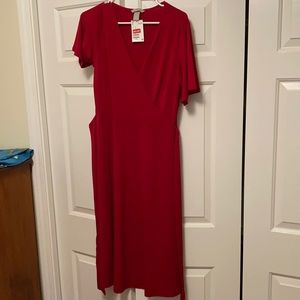 Red wrap dress H&M